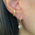 Piercing de Encaixe com Design Liso Banhado a Ouro 18K