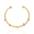 Bracelete Aberto com Design Moderno Banhado a Ouro 18K