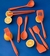 Colher de Silicone Duplo - Laranja - comprar online