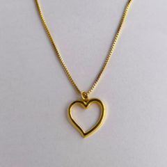 Conjunto Colar e Brinco Love Banho Ouro 18k na internet