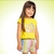 Conjunto Menina Fakini Kids - Coleção Nova - Fly High Amarelo - loja online