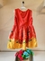 VESTIDO Menina- Natal - Vermelho|Dourado Florido - comprar online