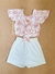 CONJUNTO PlayGround blusa em popeline e short em tecido rustic poly