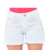 Shorts Jeans Fem. Branco Docks