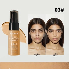 Base Conceal Foundation 2 en 1 Base Corrector ML Smile - LooKZury Mayoristas