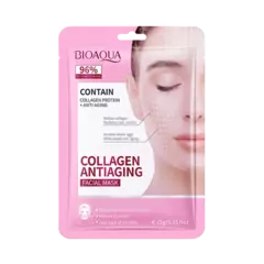 Mascarilla facial en velo hidratante rejuvenecedor colágeno Bioaqua