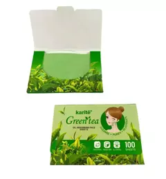 Papel absorbente té verde Karité x100 - LooKZury Mayoristas