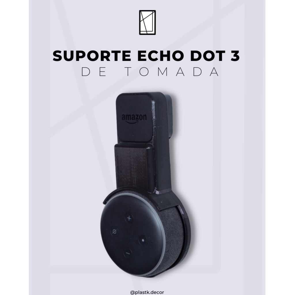 SUPORTE ECHO DOT3 Alexa de parede/tomada