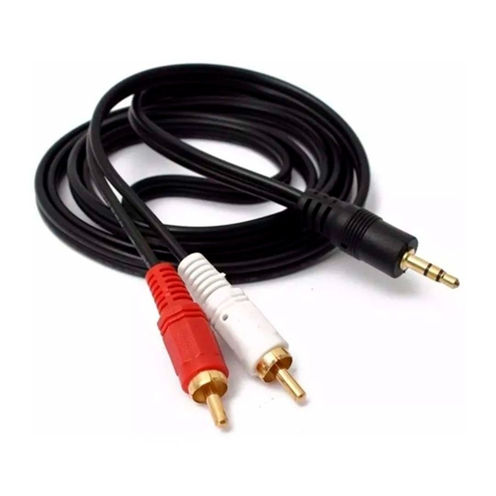 KENTEK Cable auxiliar auxiliar macho a RCA RW rojo blanco macho M/M, audio  estéreo para PC, Mac, dispositivo de audio MP3, monitor de coche