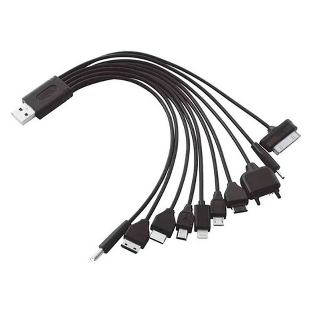 Cargador USB - USB tipo A, 4 poligos (M) - USB tipo A, 4 poligos (W) - 5.9  ft - Negro