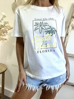 Remera SIESTA BEACH blanca - comprar online