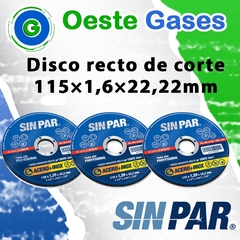 Disco recto de corte 115x1,6x22,22mm Sin Par