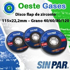 Disco abrasivo flap de zirconio 115x22,2mm Sin Par