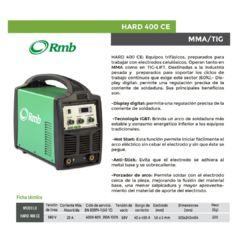 Soldadora Rectificador Rmb Hard 400 + Máscara - Oeste Gases