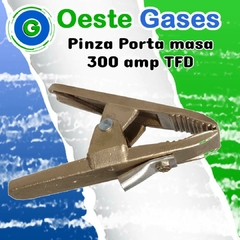 Pinza porta masa 300 amp de bronce TFD