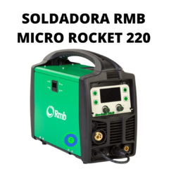 Soldadora Micro Rocket 220 RMB + Cilindro Atal + Máscara Fotosensible + Alambre 5 kg + Regulador - Oeste Gases