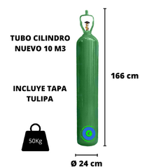 Tubo Cilindro 10 M3 c/tulipa de hierro incluída - tienda online