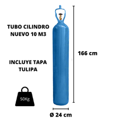 Tubo Cilindro 10 M3 c/tulipa de hierro incluída