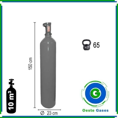 Tubo Cilindro 10m3 con tulipa plastica - Oeste Gases