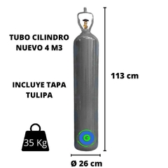 Tubo Cilindro 4 M3 c/tulipa de hierro incluída en internet