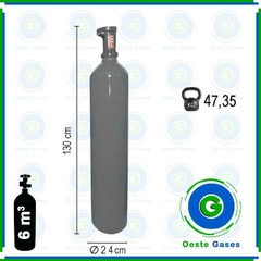 Tubo Cilindro 6m3 con tulipa plastica - Oeste Gases