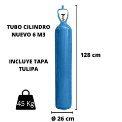 Imagen de Tubo Cilindro 6 M3 c/tulipa de hierro incluída