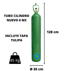 Tubo Cilindro 6 M3 c/tulipa de hierro incluída