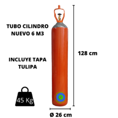 Tubo Cilindro 6 M3 c/tulipa de hierro incluída - comprar online