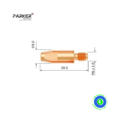 TUBO DE CONTACTO M6 L28 TORCHA 240/250/360