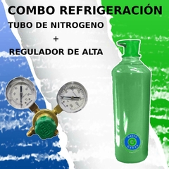 Tubo Cilindro Nitrógeno + Regulador de Alta (refrigeracion)