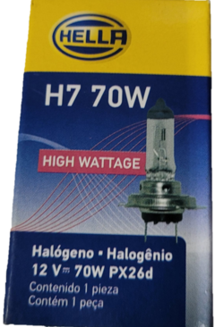 0314363 FOCO H7 70W HELLA HALOGENO 12V - Autopartes electricas RAGA