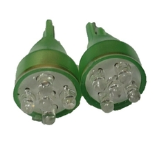 0315960 FOCO T-15 CON 5 LEDS VERDE PELLIZCO TIPO UVA (BLISTER 2 PIEZAS)