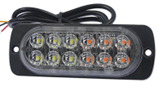 0805230 LAMPARA DE 8 LED ESTROBO AUTOMOTRIZ MULTIFUNCIONAL BLANCO / AMBAR CON MEMORIA 12 V