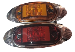 0816654 PLAFON 6 LEDS DIRECCIONAL DE LED PARA CAMION, CON GEL, CROMADO ROJO - Autopartes electricas RAGA