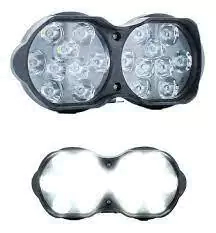 0843 COMPRANDO 2 PIEZAS FARO DE LED PARA MOTOCICLETA, 12V, NEGRO TIPO GEMELOS. 18 LED ALTA BAJA Y ESTROBO en internet