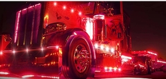 0897772 PLAFON PARA CAMION LATERAL TIPO PETER BILT 12 LED ROJO CON ESTROBO 12/24V en internet