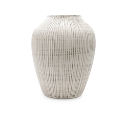 Vaso Cerâmica Off White 18x14,5x14,5cm