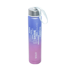 Garrafa Squeeze 300 ml de Policarbonato Degradê Cintilante Roxo - Wolff