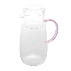 Jarra de Vidro Borossilicato com Alça e Copo Fun Rosa 1,3L - Wolff - comprar online