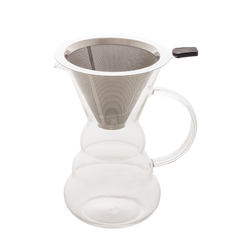 Cafeteira de Vidro Borossilicato com Filtro em Inox 500ml