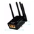 Repetidor de sinal wireless 2.4Ghz com quatro antenas, ideal para ampliação de cobertura de Wi-Fi.