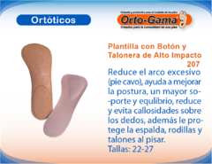 PLANTILLAS PARA ZAPATILLA PIE CAVO No 25