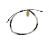 Pulseira Turmalina Negra e Cristal Gold