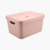 Caixa Organizadora Cube Com Tampa Rosa