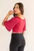 Top Manga Flare Vermelho Claro - comprar online