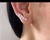 Brinco Ear Cuff coração com zirconea