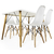 Mesa Sala de Jantar Branco 120x80cm + 4 Cadeiras Eames Eiffel - loja online