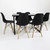 Mesa Retangular Preta MDF e Metalon 120x80cm + 6 Cadeiras Eames na internet