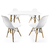 Mesa Sala de Jantar Branco 120x80cm + 4 Cadeiras Eames Eiffel - comprar online