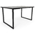 Mesa Retangular Preta MDF e Metalon 120x80cm + 6 Cadeiras Eames - loja online